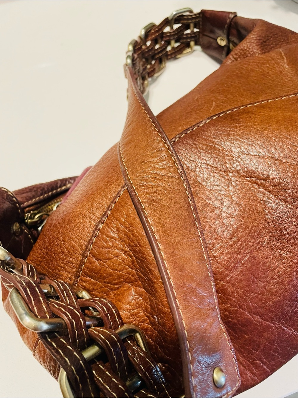 Etienne Aigner Vintage Leather Shoulder Bag - Picture 8 of 15